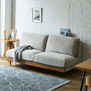 関家具 3人掛けソファ (アイボリー・幅180×奥行91×高さ84×座面高さ44cm) 3