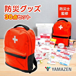 防災グッズ 山善 非常用持ち出し袋 YBG-30R 防災セット 防災用 簡易避難セット 防