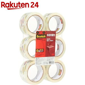 3M スコッチ 透明 梱包 テープ 中 軽量物用 48mm 50m 313 6PN(6巻)