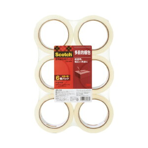 スリーエム ジャパン スコッチ（R）透明梱包用テープ 中・軽量物用 6巻