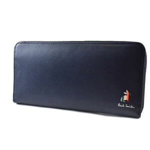 ポールスミス (paul smith) 長財布 ラウンドファスナー ネイビー マーケトリー