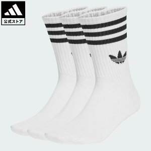 アディダス adidas 返品可 ライフスタイル スリーストライプス クルーソックス 3足