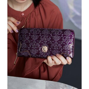 アナスイ ANNA SUI ルーミー ラウンドファスナー長財布 （パープル）