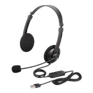 ヘッドセット バッファロー BSHSUH12BK 両耳ヘッドバンド式ヘッドセット USB接