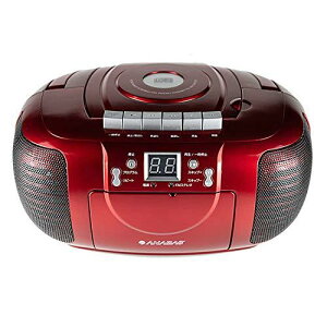 アナバス ANABAS CDラジオカセットレコーダー レッド CD-CB5R〈CDCB5-