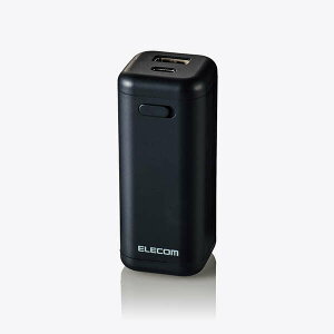 エレコム 乾電池式モバイルバッテリー C×1+A×1 A-Cケーブル付属 ブラック DE-