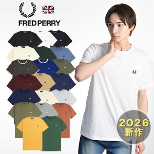 26年春夏新作 国内正規品 FRED PERRY/フレッドペリー クルーネック リンガーT