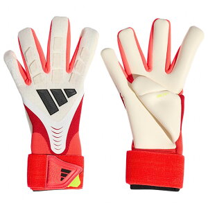 プレデター GKグローブ プロ ストラップ ホワイト×ルシッドレッド サッカーゴールキーパ