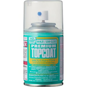 GSIクレオス Mr.水性プレミアムトップコートスプレー 半光沢 88ml ホビー用仕上材