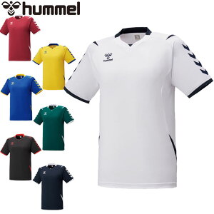 ネコポス ヒュンメル hummel シャツ ゲームシャツ メンズ ホワイト クラレ イエロ