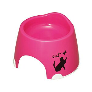 伊勢藍 猫用食器ボウル I-550 ピンク すべり止め 樹脂製 キャット フードボウル