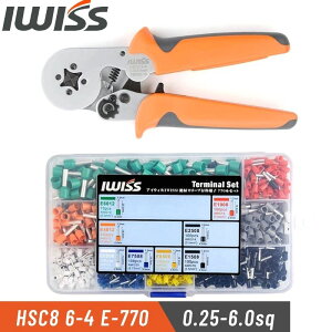[公式] IWISS フェルール圧着ペンチ フェルール用圧着工具 圧着工具 棒端子 端子セ