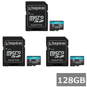 (3セット) キングストン マイクロSD MicroSDXC SDCG4 128GB Ca