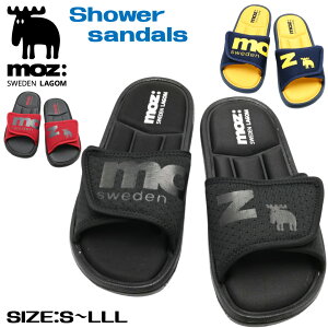 シャワーサンダル メンズ moz モズ リカバリーサンダル サンダル S-LLL 黒 ブラ