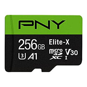PNY Elite-X microSD 256GB、U3、V30、A1、クラス10、100