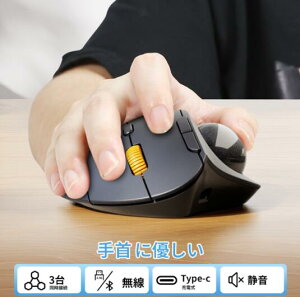 トラックボールマウス 無線 Bluetooth 2.4GHz 5段階DPI 親指 トラック