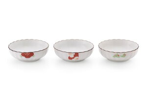 西海陶器(Saikaitoki) 器 食器 小皿 鉢 お正月 おもてなし 赤絵絵変り菊型小