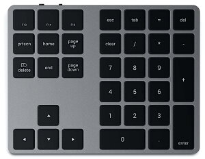 Satechi Bluetooth 拡張 テンキー スリム 充電式 34キー (スペースグ