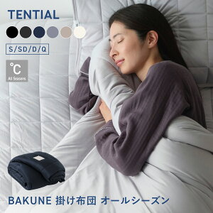 BAKUNE 掛け布団 オールシーズン 通年 肌掛け布団 グレー テンシャル バクネ コン