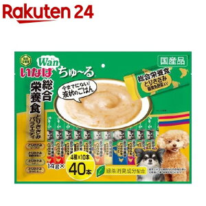いなば Wanちゅ〜る 総合栄養食 とりささみバラエティ(14g*40本)