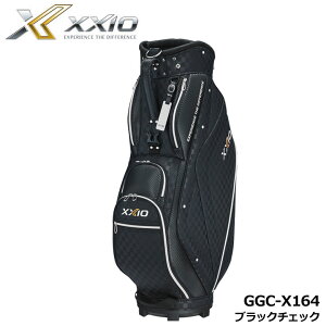 ダンロップ ゼクシオ GGC-X164 キャディバッグ (超軽量モデル) ブラックチェック
