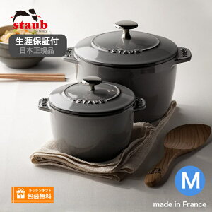 Staub ストウブ ラ ココット デ ゴハン Mサイズ 16cm グレー